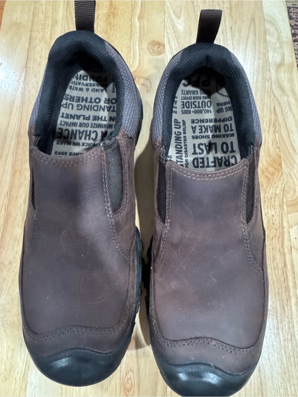 Men's keen Slip-On Casual Leather Shoes - Brown size 9